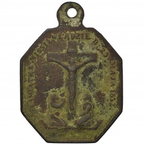 Medalik Pamiątka misji w Lądzie 1852