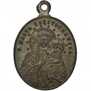 Medalik Matka Boska Częstochowska, św. Antoni padewski