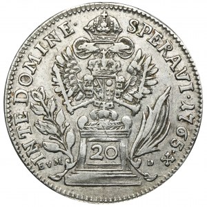 Austria, Franciszek I, 20 Krajcarów Kremnica 1765 BI EVM-D