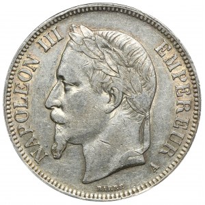 France, Napoleon III, 5 Francs Paris 1868 A