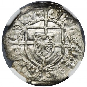Teutonic Order, Konrad V von Erlichshausen, Schilling no date - NGC MS62 - VERY RARE