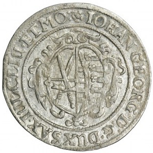 Niemcy, Saksonia, Jan Jerzy I, Grosz Drezno 1637 SD