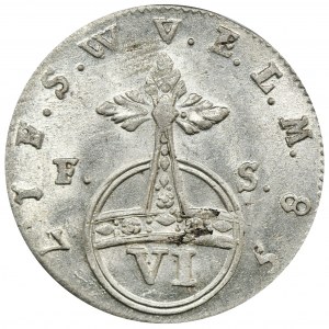 Germany, Saxony-Weimar-Eisenach, Ernst August Constantin, 6 Pfennige Eisenach 1758