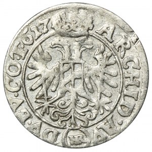 Silesia, Habsburg rule, Ferdinand II, 3 Kreuzer Breslau 1627 HRHR
