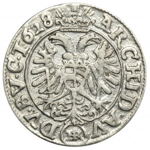 Śląsk, Panowanie habsburskie, Ferdynand II, 3 Krajcary Wrocław 1628 HR