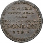 England, Middlesex, Thomas Hall's London, 1/2-Pence-Marke 1795
