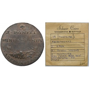 England, Monmouths, Powell's, 1/2 Penny Token 1795