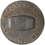 England, Monmouths, Powell's, 1/2-Pence-Münze 1795