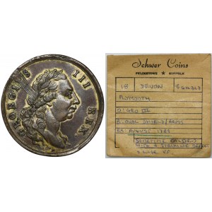 England, William Davies, Birmingham, 1/2-Pence-Münze 1789