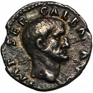 Roman Imperial, Galba, Denarius - RARE