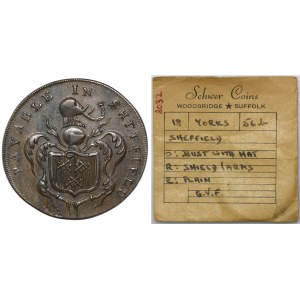 England, Yorkshire. Sheffield, 1/2 Pence Wertmarke 1790