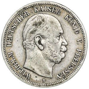 Germany, Kingdom of Prussia, Wilhelm I, 5 Mark Hanover 1875 B