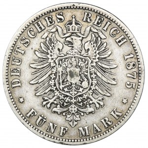 Deutschland, Königreich Preußen, Wilhelm I., 5 Mark Hannover 1875 B
