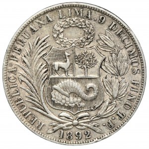 Peru, 1 Sol Lima 1892