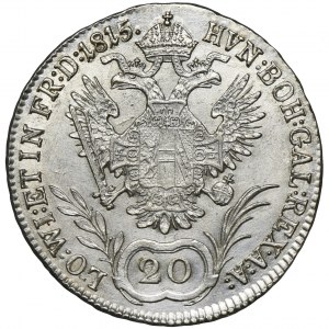 Austria, Franciszek II, 20 Krajcarów Wiedeń 1815 A