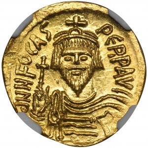 Byzantinisches Reich, Phokas, Solidus - NGC MS