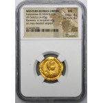 Cesarstwo Rzymskie, Walentynian III, Solidus - NGC MS