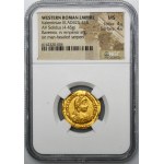 Roman Imperial, Valentinian III, Solidus - NGC MS