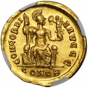 Roman Imperial, Arcadius, Solidus - NGC AU