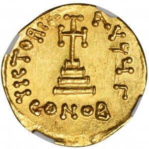 Byzantinisches Reich, Konstantin II. mit Konstantin IV., Solidus - NGC MS