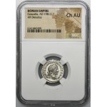 Roman Imperial, Caracalla, Denarius - NGC Ch AU