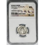 Roman Imperial, Maximinus I Thrax, Denarius - NGC MS- ex. Colosseum Collection
