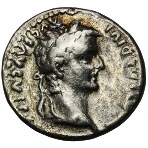 Roman Imperial, Tiberius, Denarius - RARE, Tribute Penny