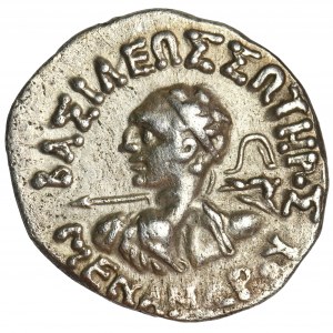 Grecja, Królestwo Baktrii, Menander I Soter, Drachma