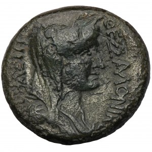 Roman Provincial, Macedon, Thessalonica, Tiberius with Livia, AE22