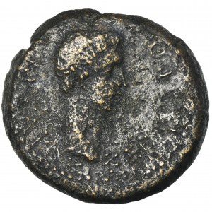 Römische Provinz, Königreich Thrakien, Rhoemetalces I., Pythodoris mit Octavian Augustus, Bronze