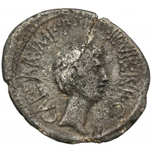 Römische Republik, Mark Anton und Octavian, Denar - RARE