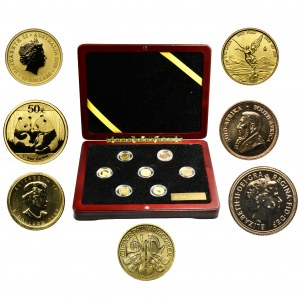 Set, World gold coins in box (7 pcs.)