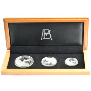Set, Mexico, Silver coins in original box (3 pcs)