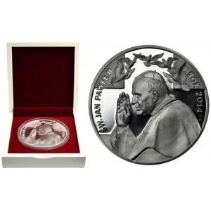 1 kg Silbermedaille 2014 - Heiligsprechung von Johannes Paul II.