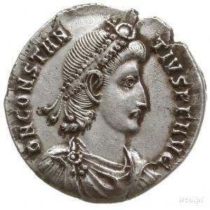silikwa ok. 351-355, Sirmium; Aw: Popiersie cesarza w p...