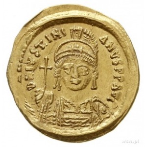solidus 538-542, Konstantynopol; Aw: Popiersie cesarza ...