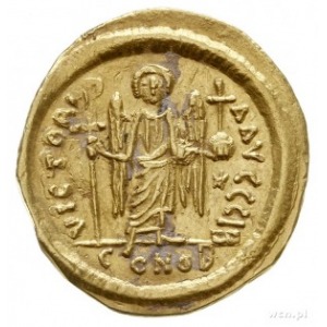 solidus 538-542, Konstantynopol; Aw: Popiersie cesarza ...