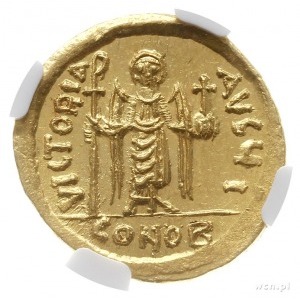 solidus 603-607, Konstantynopol; Aw: Popiersie cesarza ...