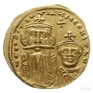 solidus 654-659, Konstantynopol; Aw: Popiersia obu cesa...