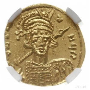 solidus 674-681, Konstantynopol; Aw: Popiersie cesarza ...