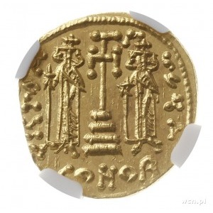 solidus 674-681, Konstantynopol; Aw: Popiersie cesarza ...