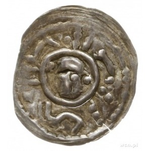 brakteat z lat 1201-1241; Głowa księcia na wprost, woko...