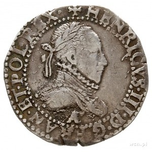1/2 franka 1587 A, Paryż; Duplessy 1131; dość ładnie za...