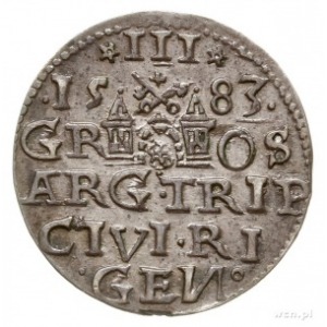 trojak 1583; Ryga, Iger R.83.1.a (R1); Gerbaszewski 14b...