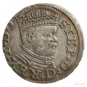 trojak 1586, Ryga, mała głowa króla; Iger R.86.2.a (R),...