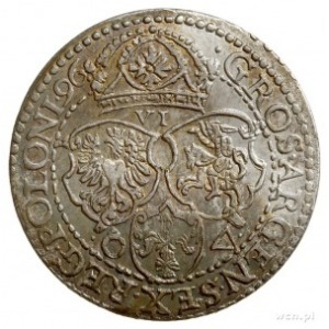 szóstak 1596, Malbork, mała głowa króla; Kop. 1240 (R1)...