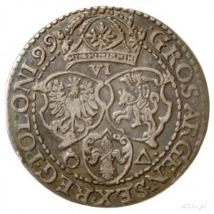szóstak 1599, Malbork, mała głowa króla; Kop. 1246 (R1)...