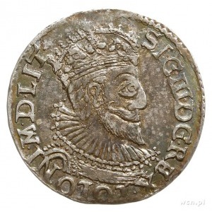 trojak 1592, Olkusz, mała głowa króla i skrócona data 9...