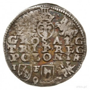 trojak 1595, Lublin, na awersie SIG 3... M D LIT; Iger ...