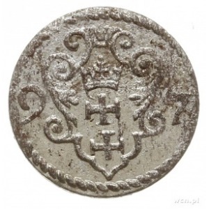 denar 1597, Gdańsk; CNG 145.VIII, Kop. 7463 (R2); piękn...